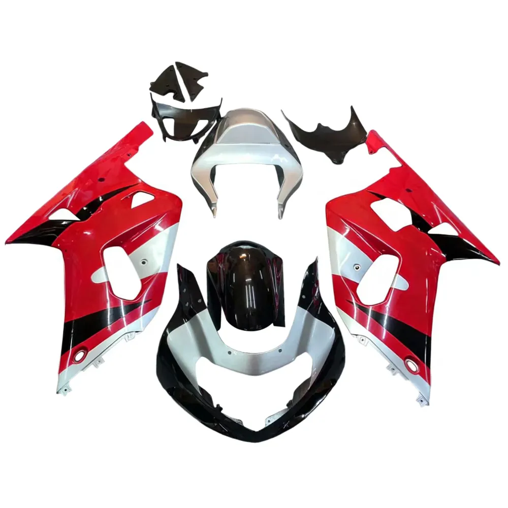 Amotopart Suzuki 01-03 GSXR600 & 00-03 GSXR750 Racing Rood Zilver Kuipset