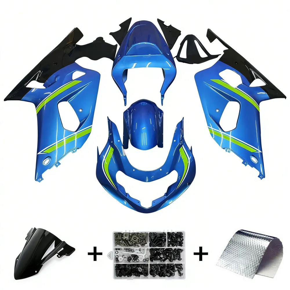 AMOTOPART SUZUKI 01-03 GSXR600 & 00-03 GSXR750 KUBSENDE Glossy Blue Yellow Kit
