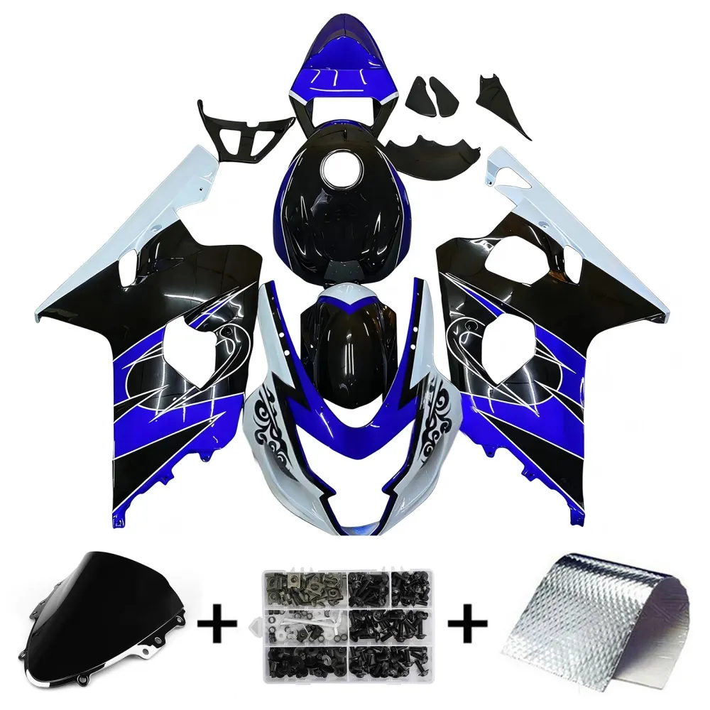 Amotopart Suzuki 2004-2005 GSXR 600/750 Blue Black White Beurskit