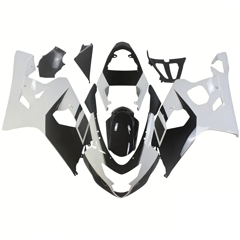 Amotopart Suzuki 2004-2005 GSXR 600/750 zwart met witte kuipkit