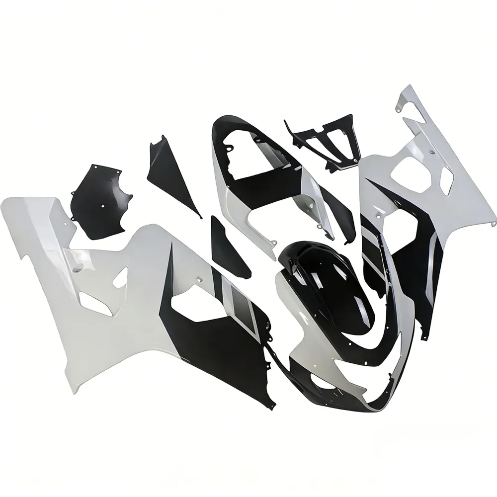 Amotopart Suzuki 2004-2005 GSXR 600/750 zwart met witte kuipkit