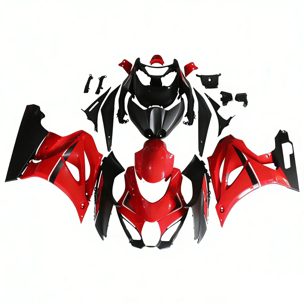 Amotopart Suzuki GSXR1000 2017-2024 K17 Glossy Red Black Fairing Kit