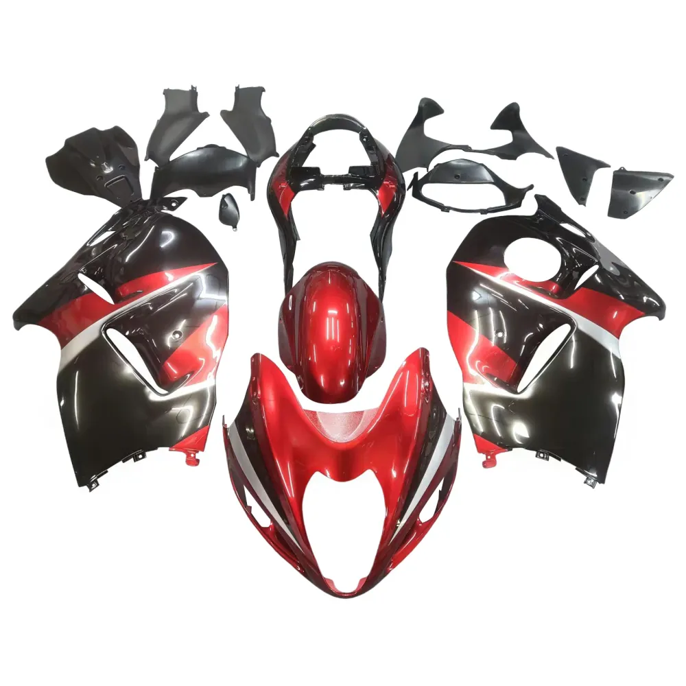 Amotopart Suzuki Hayabusa GSX1300R 1999-2007 Fairing G-Black & Red Kit