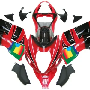 Amotopart Suzuki Hayabusa GSX1300R 1999-2007 Kuip Multi Rood&Bgebrek aan kit