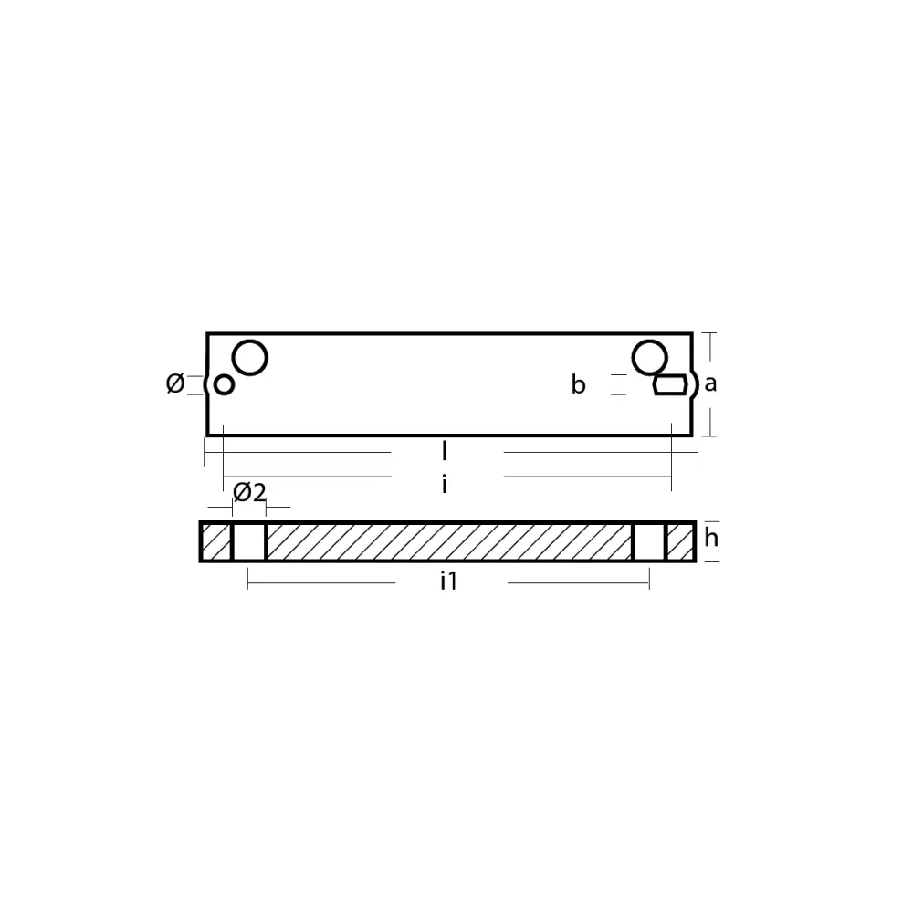 Suzuki anode, beugel, voor 70-90-115-140-150 PK, 55321-94900