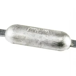 Talamex Aluminium Anode 1,0 kg half-ei met strip, 200x70x25 mm