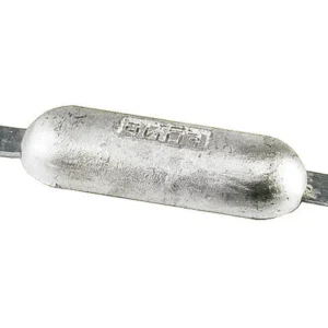 Talamex Aluminium Anode 1,8 kg half-ei met strip, 200x90x35 mm
