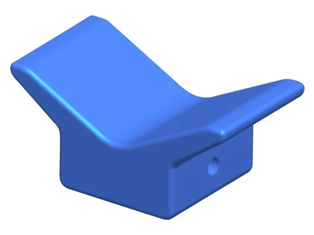 Talamex Boegstop 72x36x90 mm met breedte 105 mm en as Ø 16 mm
