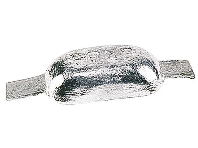 Talamex Magnesium anode 1.8 kg half-ei met strip, 290x90x30 mm
