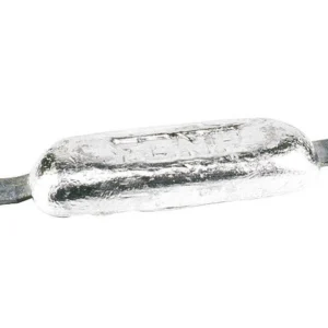 Talamex Zink Anode 0.6 kg half-eivormig met strips, 100x60x20 mm