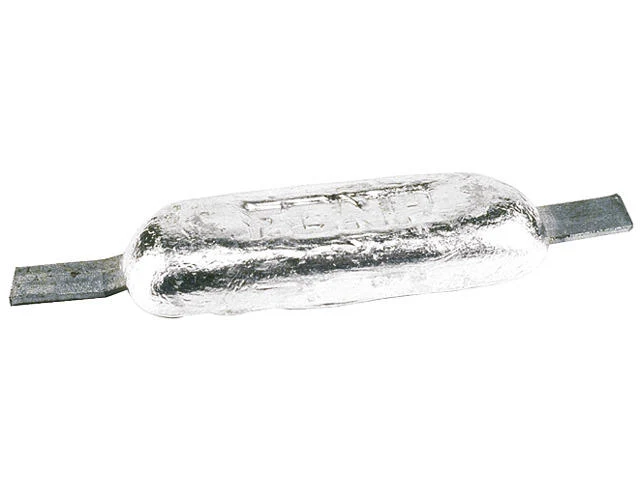 Talamex Zink Anode 0.6 kg half-eivormig met strips, 100x60x20 mm