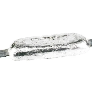 Talamex Zink Anode 3.0 kg half-eivormig met strips 150x90x40 mm