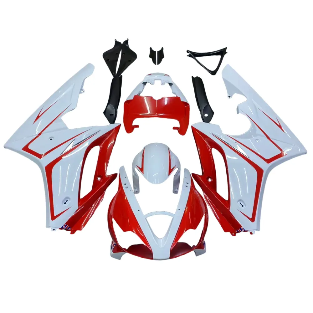 Amotopart 2006-2008 Triumph Daytona 675 Red & White Style2 Fairing Kit