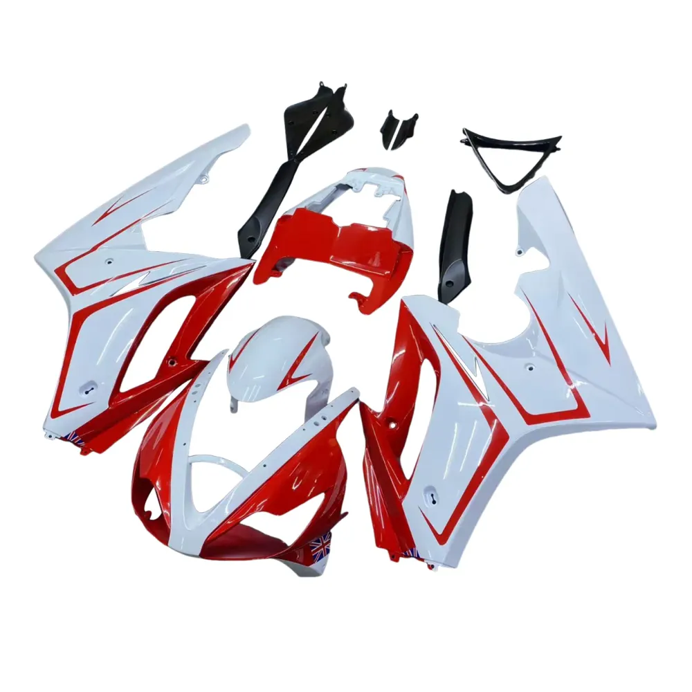 Amotopart 2006-2008 Triumph Daytona 675 Red & White Style2 Fairing Kit