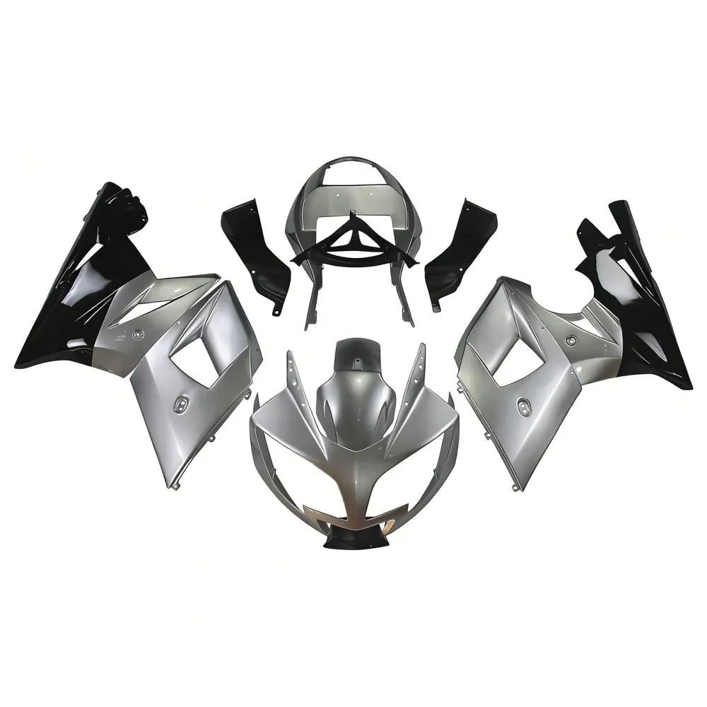 Amotopart Triumph 2002-2005 Daytona 600/650 Sliver & Black Fairing Kit