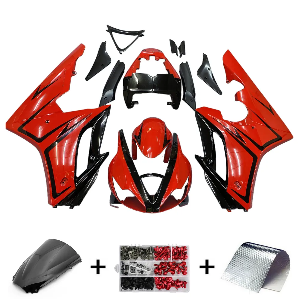 Amotopart Triumph 2006-2008 Daytona 675 Red met zwarte lijn kuipkit