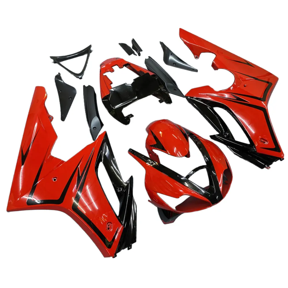 Amotopart Triumph 2006-2008 Daytona 675 Red met zwarte lijn kuipkit