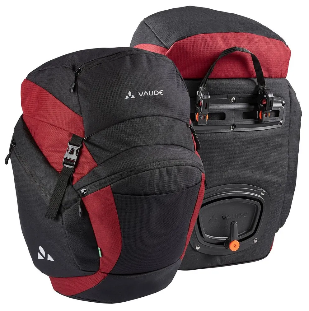 Vaude OnTour Back achtertassen voor fiets zwart/rood