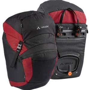 Vaude OnTour Front voortassen voor fiets zwart/rood