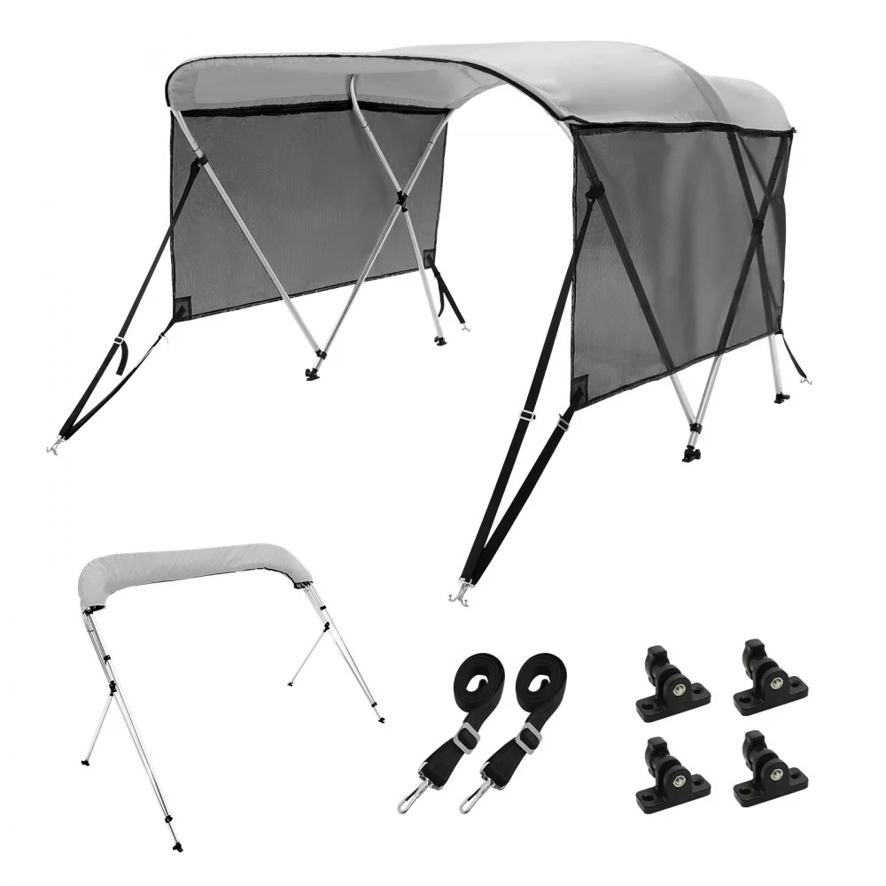 VEVOR 3-boogs bimini-top bootafdekking, 200-213 cm installatiebreedte 600D polyester luifel, bootluifel met verwijderbare...