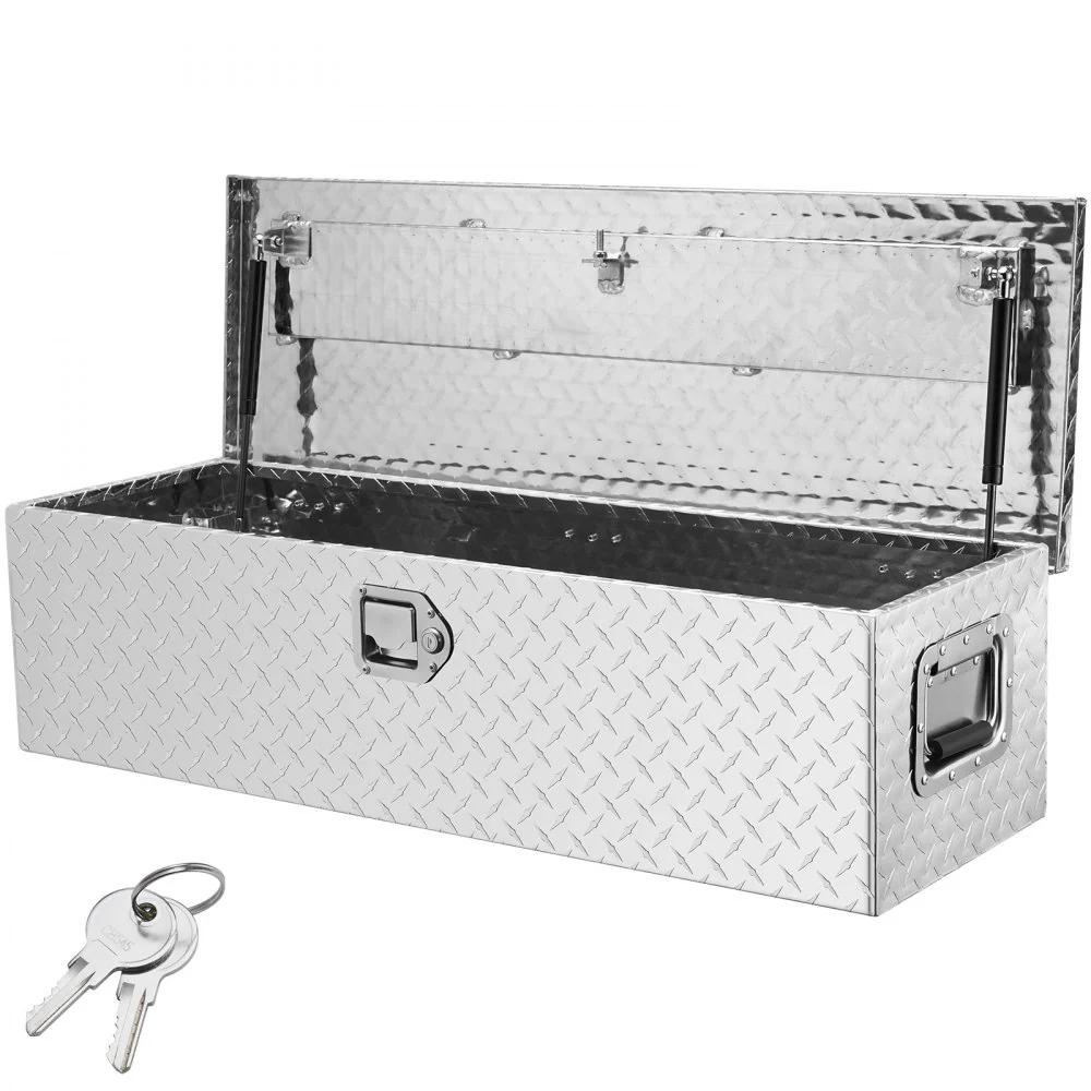 VEVOR 990 x 330 x 254 mm gereedschapskist voor vrachtwagenbed, afsluitbare 83 l vrachtwagenkist gereedschapskist opbergrui...