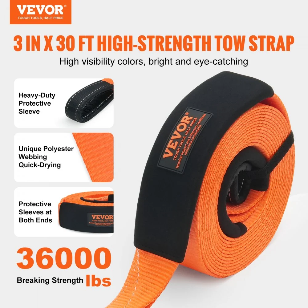 VEVOR autosleepkabel 36000lbs 30ft 3in Emergency Heavy Duty