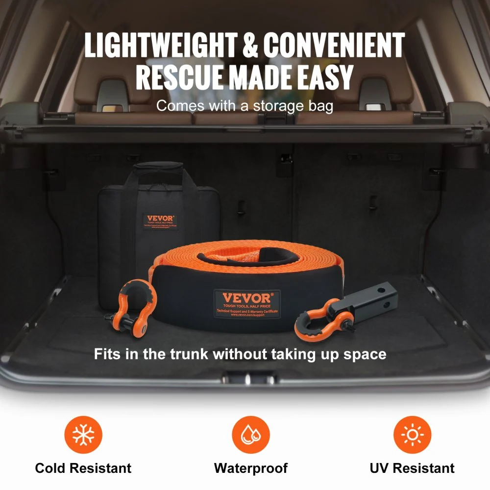 VEVOR autosleepkabel 36000lbs 30ft 3in Emergency Heavy Duty