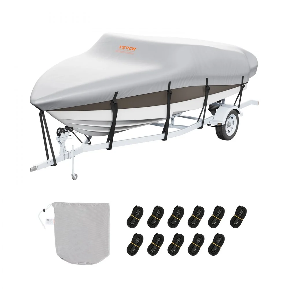 VEVOR bootzeil bootzeil, 426-480 cm dekzeil opblaasbare boot 600D Oxford stof bootzeil met opbergtas 435 x 300 mm, vissers...