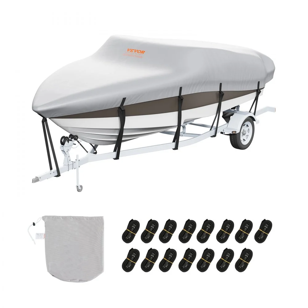 VEVOR bootzeil bootzeil, 609-670 cm dekzeil opblaasbare boot 600D Oxford stof bootzeil met opbergtas 435 x 300 mm, vissers...