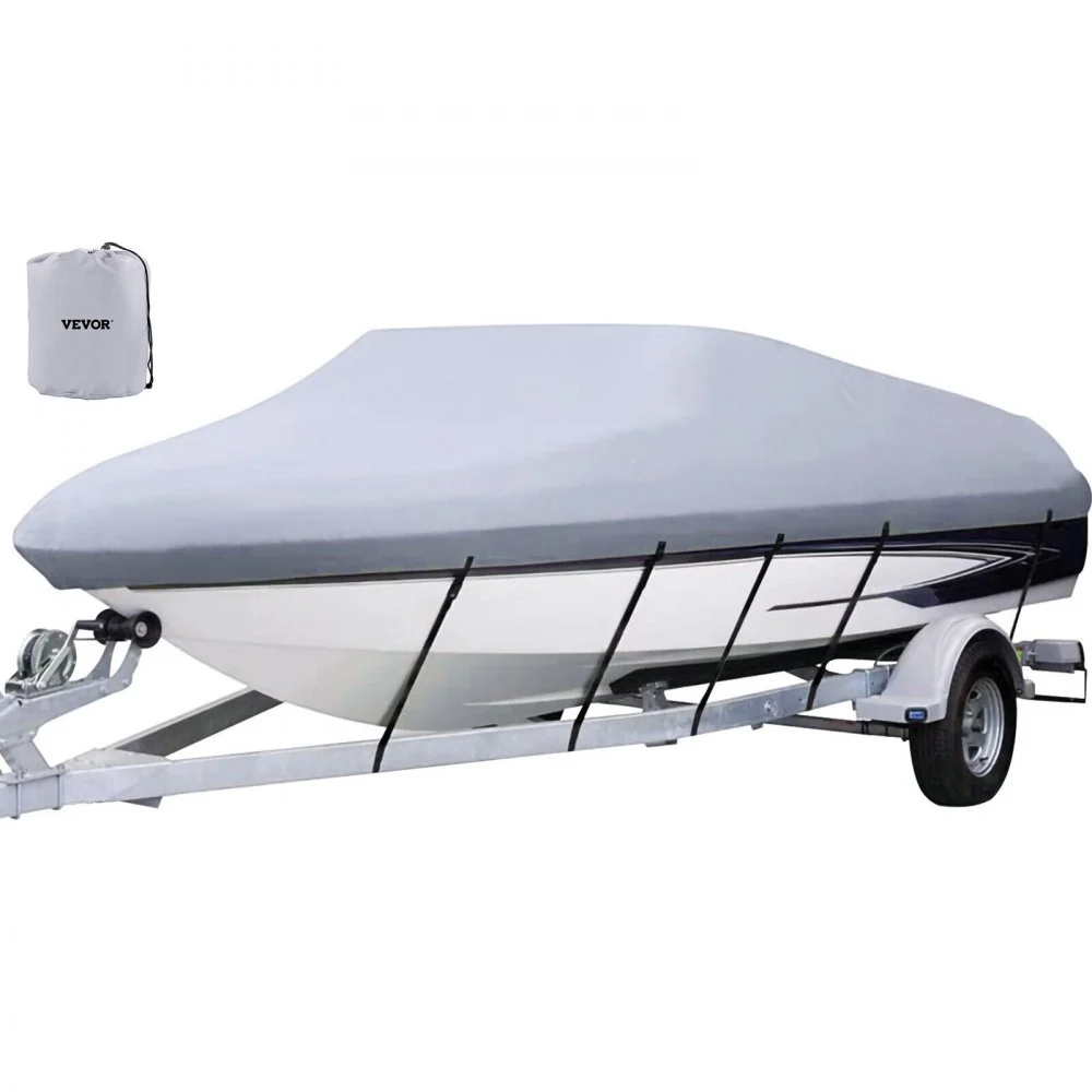 VEVOR Bootzeil Waterdicht 610-670cm Bootafdekzeil 600D Oxford-stof Waterdichte Bootafdekking met PVC-coating, Versterkte R...