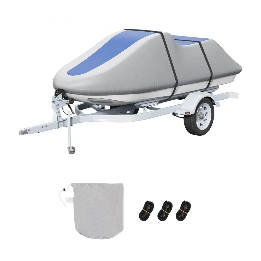 VEVOR jetski-hoes, 320-342 cm trailerbare waterdichte PWC-hoes, heavy duty 600D Marine Grade PU Oxford-stof, UV-bestendige...