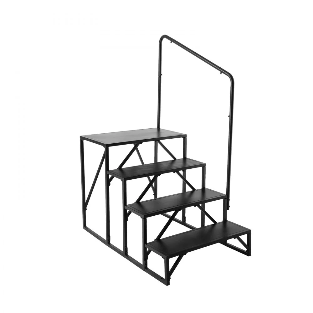 VEVOR RV-trappen, 4 treden voor campers, draagvermogen van 200 kg, verdikt koolstofstaal met leuning, antislip treden voor...