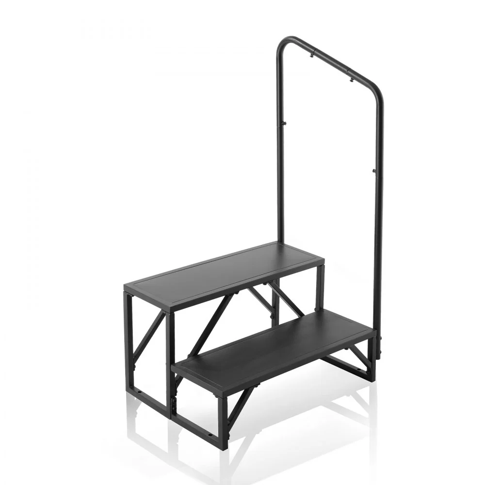 VEVOR RV-trappen, 2 treden voor campers, draagvermogen van 200 kg, verdikt koolstofstaal met leuning, antislip treden voor...