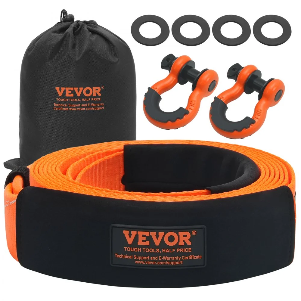 VEVOR Sleepriemherstelset 76,2 mm x 6,1 m (MBS-16329 kg) Tree Saver Lierriem Drievoudig versterkte lus en beschermende hoe...