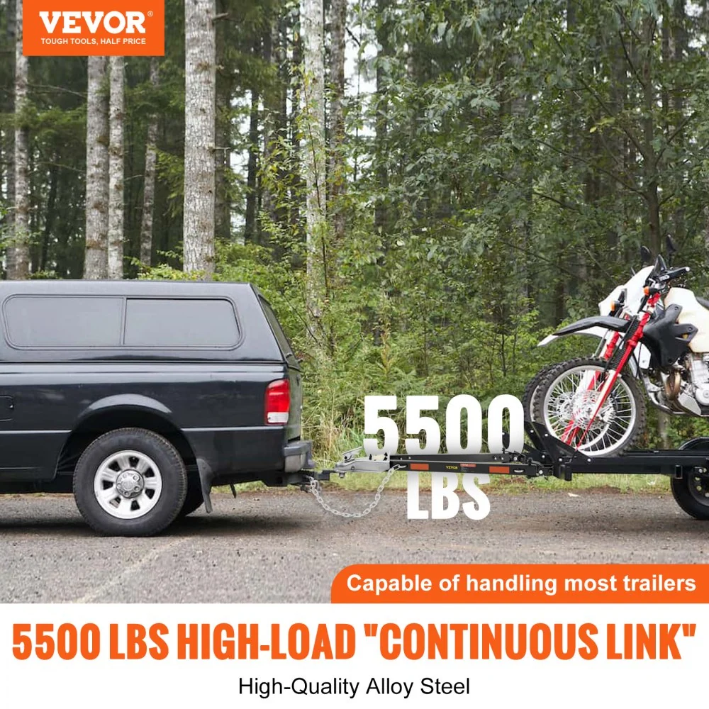 VEVOR trekhaak 5000lb gepoedercoate universele trekhaakkoppeling van gelegeerd staal, past op 2" kogelkoppeling 39,4" open...