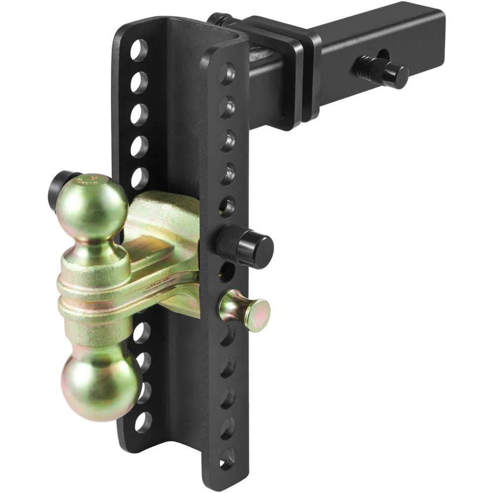 VEVOR trekhaak, 10" drop en 8,5" stijging, kogelmontage met 2" montage, massieve buis, 6,35 ton GTW, 2" en 2-5/16" 45# sta...