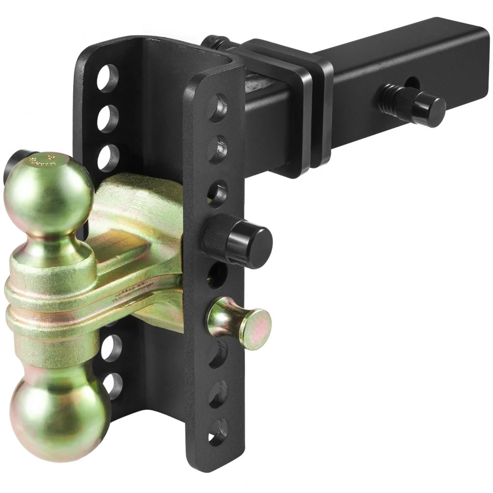 VEVOR verstelbare trekhaak, 6" drop en 4,5" rise, kogelgewrichtmontage met 2" mount, massieve buis, 14.000 lbs GTW, 2" en...