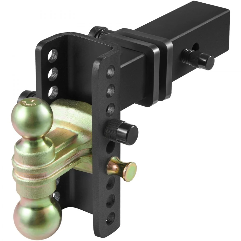 VEVOR verstelbare trekhaak, 6" drop en 4,5" rise, kogelmontage met 2,5" ontvanger, massieve buis, 14.500 lbs GTW, 2" en 2-...
