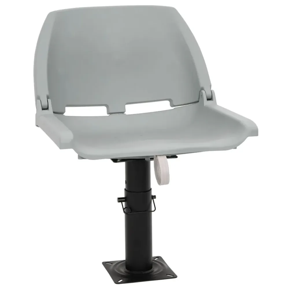 2-delige Bootstoelenset inklapbaar 48x51x41 cm grijs vidaXL