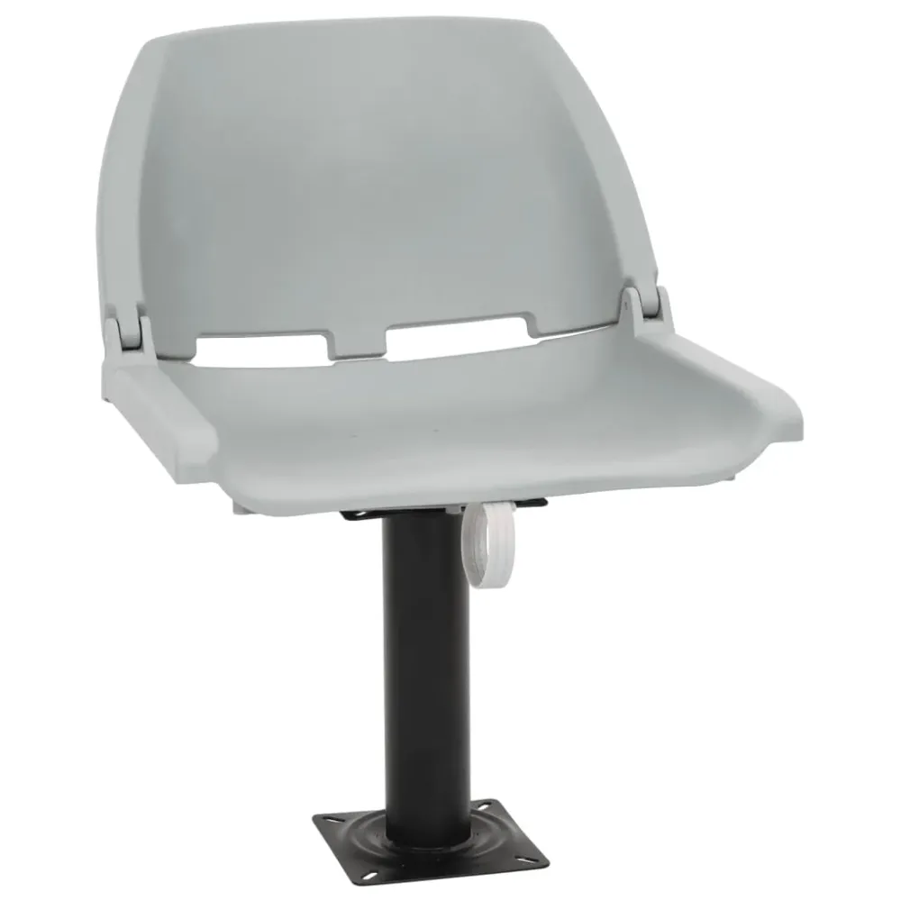 2-delige Bootstoelenset inklapbaar 48x51x41 cm grijs vidaXL