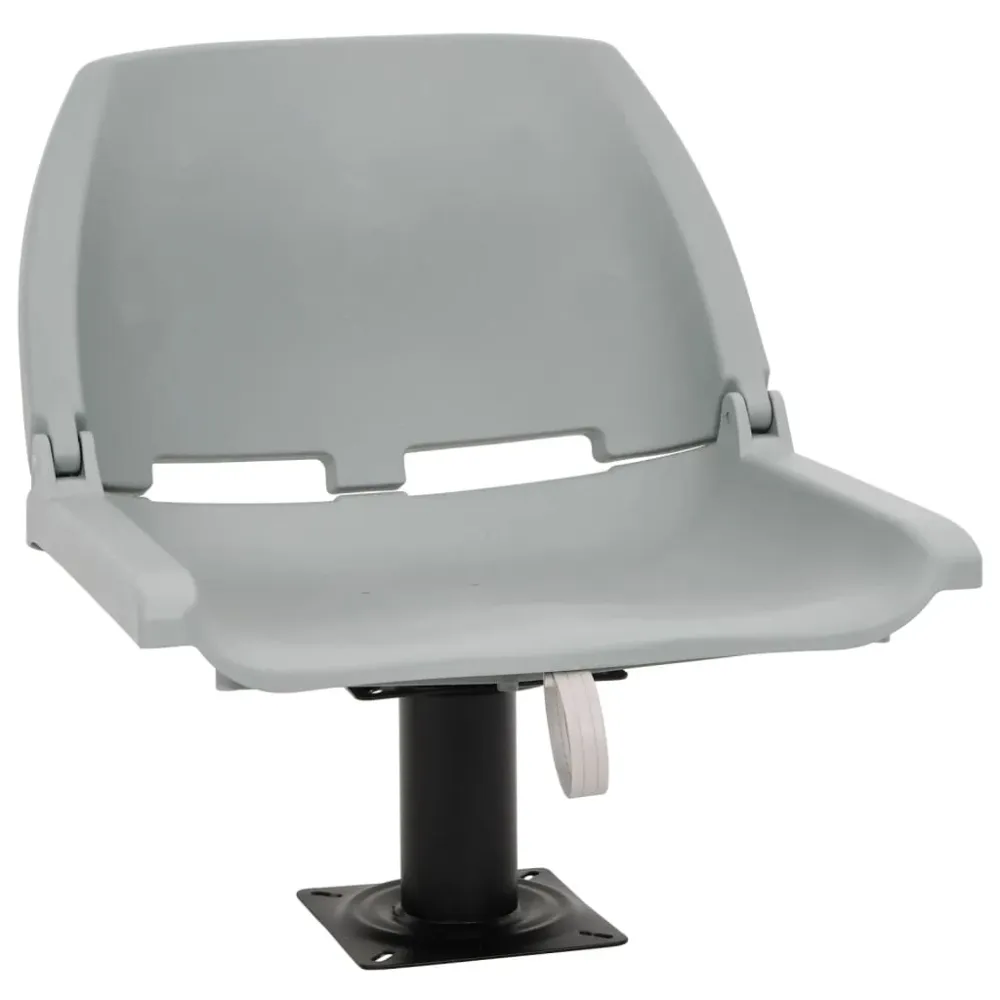 2-delige Bootstoelenset inklapbaar 48x51x41 cm grijs vidaXL