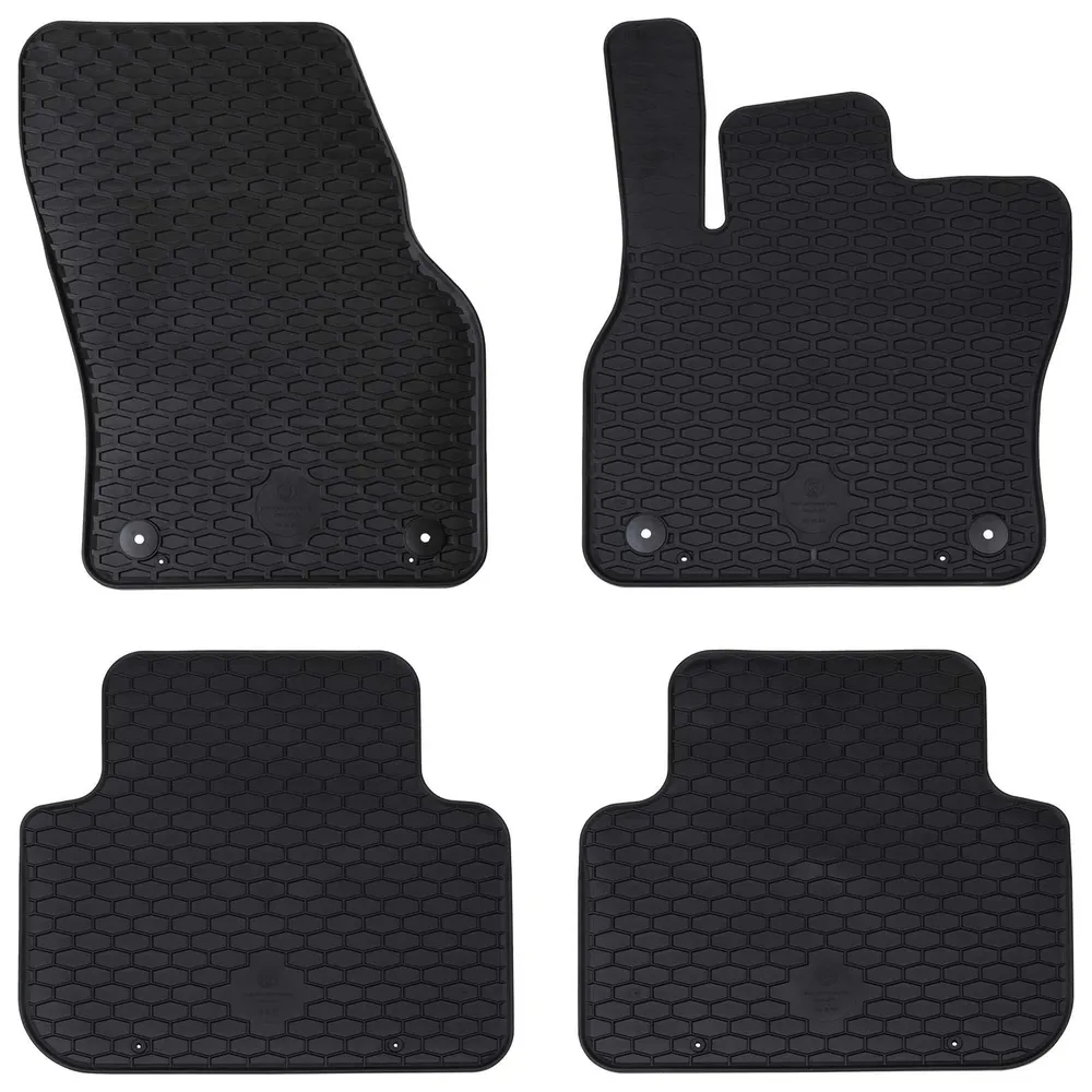 Autobodemmat 4 pcs Zwart Geschikt voor Audi Q3 2019-2025 Rubber vidaXL