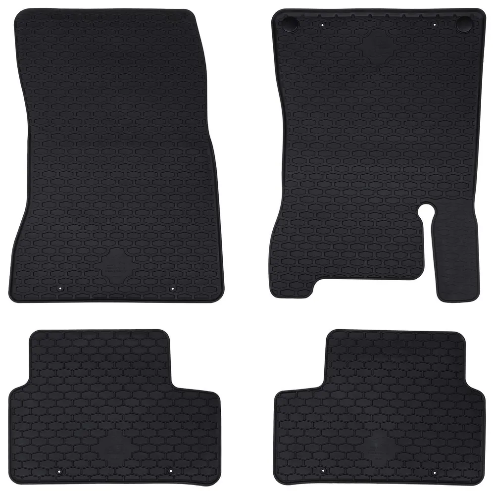 Autobodemmat 4 pcs Zwart geschikt voor MERCEDES 2018- Rubber vidaXL