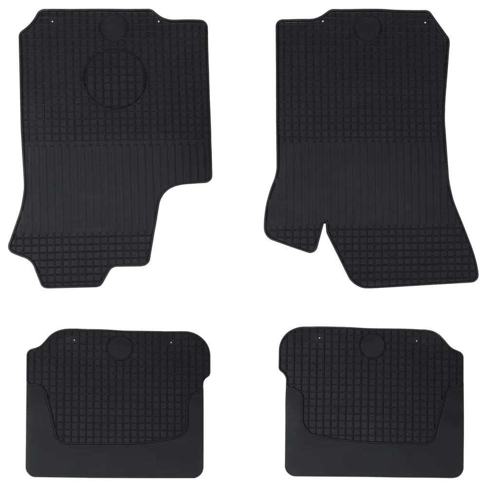 Autobodemmat 4 pcs Zwart Rubber vidaXL