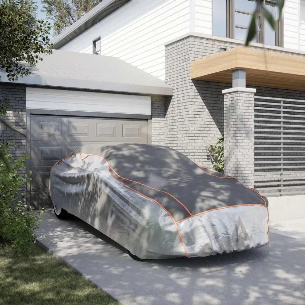 Autohoes voor sedan hagelbescherming M zilverkleurig en grijs vidaXL
