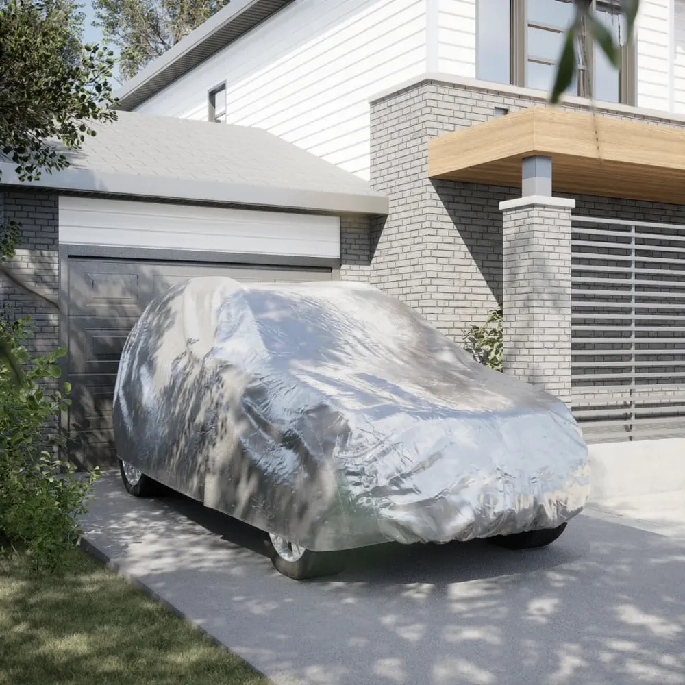 Autohoes voor SUV met gespriemen XL volledig zilverkleurig vidaXL