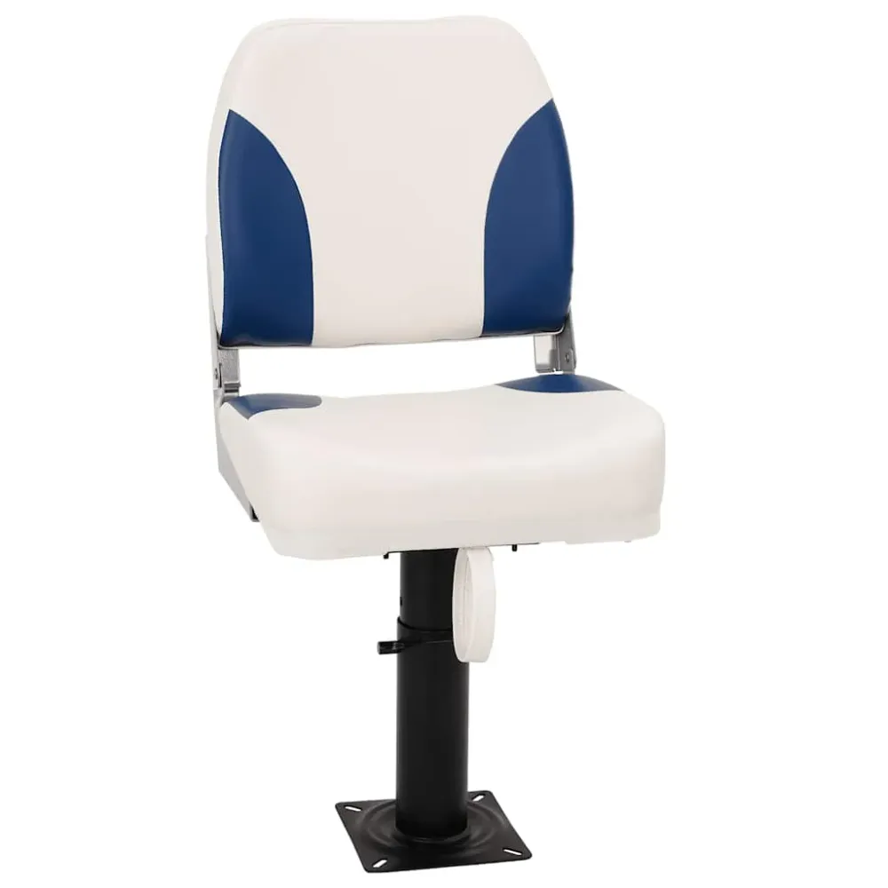 Bootstoel 1 set inklapbaar 41x36x48 cm blauw en wit vidaXL