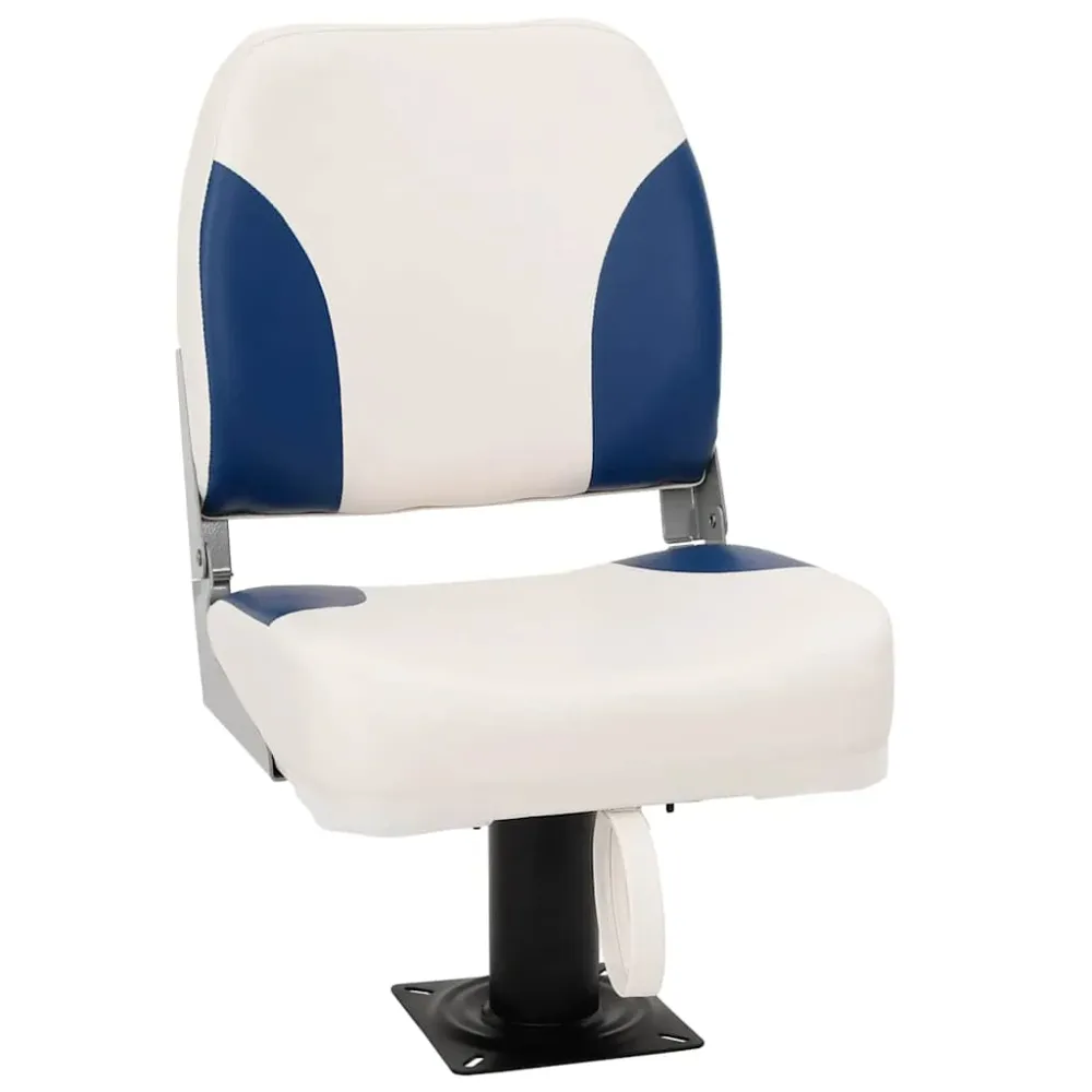 Bootstoel 1 set inklapbaar 41x36x48 cm blauw en wit vidaXL