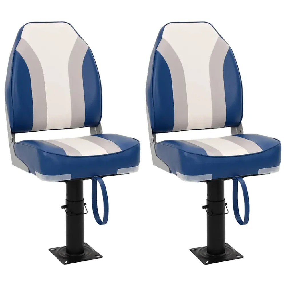 Bootstoelen inklapbaar 2 st met hoge rugleuning vidaXL