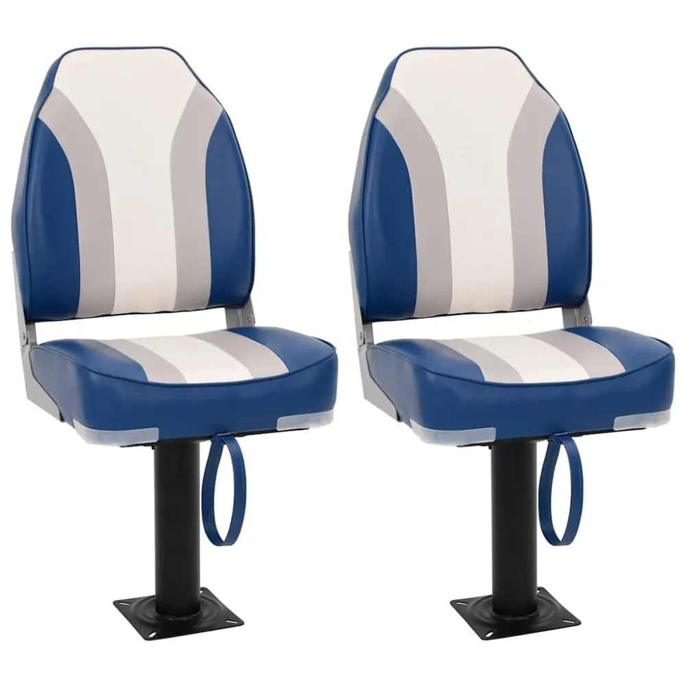 Bootstoelen inklapbaar 2 st met hoge rugleuning vidaXL